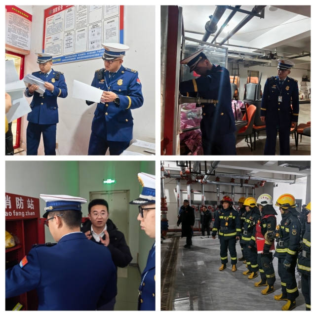 彭阳消防联合多部门开展高层建筑火灾防控“夜查+演练”
